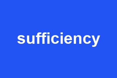 sufficiency