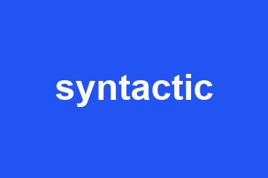 syntactic