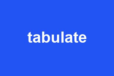 tabulate