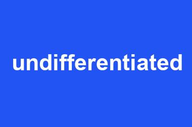 undifferentiated