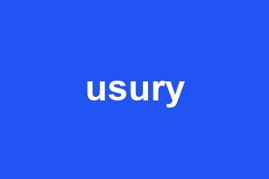 usury