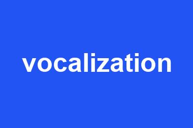 vocalization