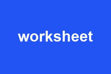 worksheet